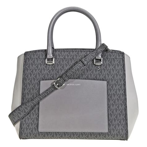 michael kors grey bag|michael kors signature tote gray.